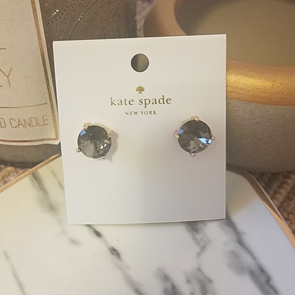 kate spade Jewelry - Kate Spade black diamond earrings